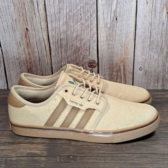 Adidas Seeley Hemp G98087 Tan Brown Lace Up Sneaker Men\'s Size 8 (GUC) main image 7